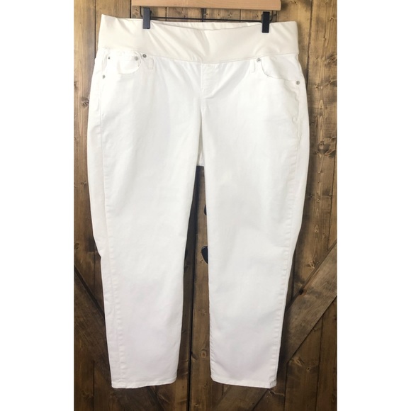Gap White Denim Maternity Pants Size 16 - Picture 1 of 8